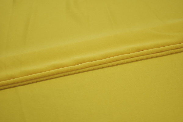 Плательный креп желтый W-130050
