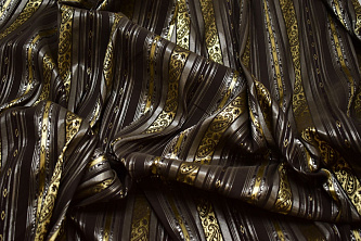 Рубашечная коричневая ткань пейсли W-133173
