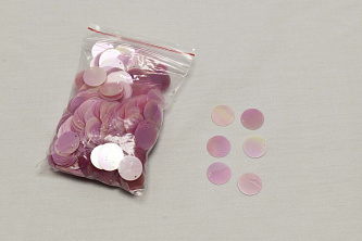 Пайетки светло-розового цвета 1,5 см W-133854