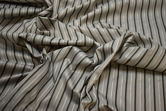 Рубашечная серая ткань полоска W-132256