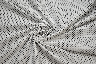 Рубашечная белая черная ткань геометрия W-131876