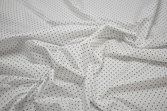 Рубашечная белая черная ткань W-131767