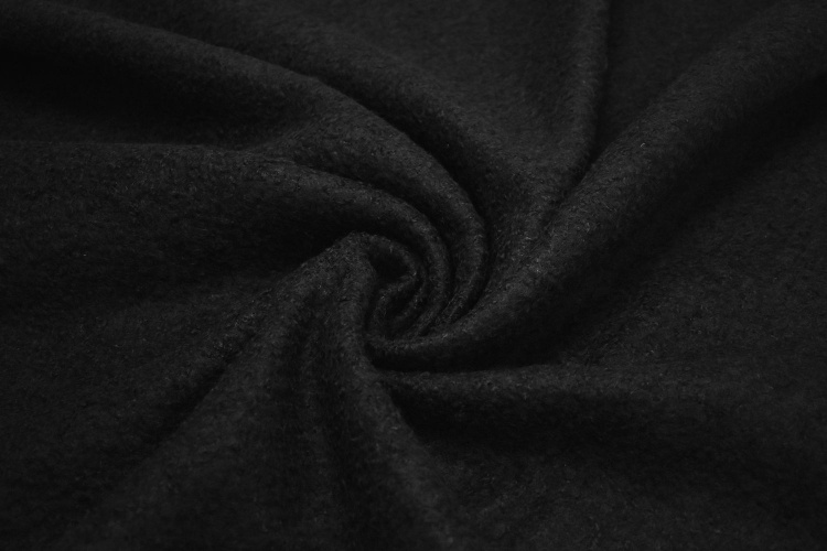 Пальтовая черная ткань W-125570