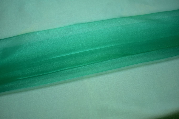Органза зеленого цвета W-126930