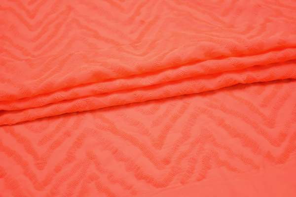 Сетка коралловая с пайетками зигзаг W-131501
