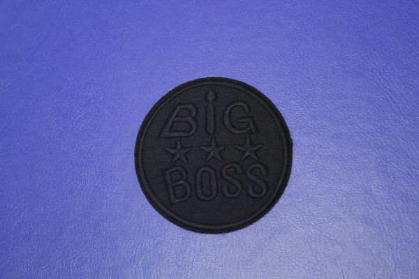 Термонаклейка черная с надписью Big Boss W-133365