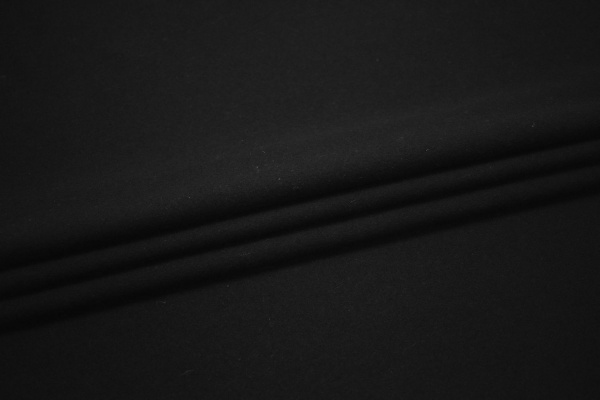 Пальтовая черная ткань W-129747
