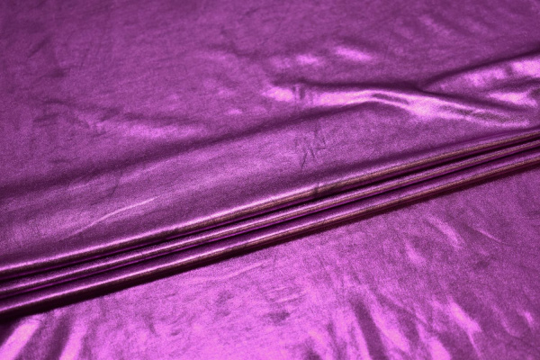 Парча-стрейч фиолетового цвета W-130272