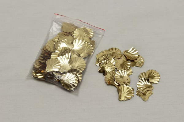 Пайетки пришивные золотого цвета 1,9 см W-133545
