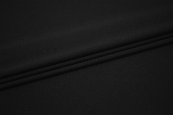 Плательная черная ткань W-130410