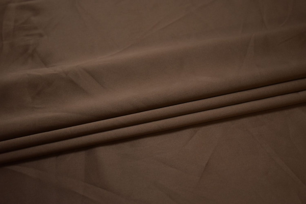 Плательная коричневая ткань W-131613