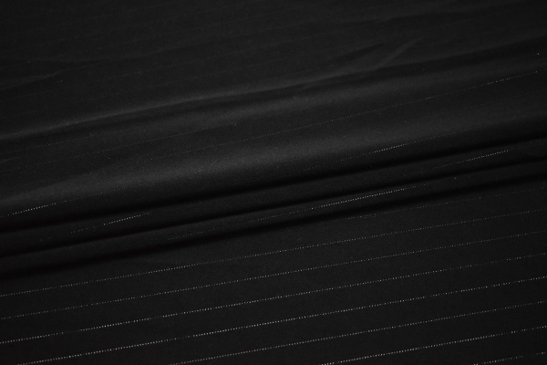 Костюмная черная ткань W-132070