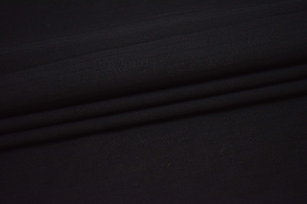 Костюмная ткань черная фактурная полоска W-132074