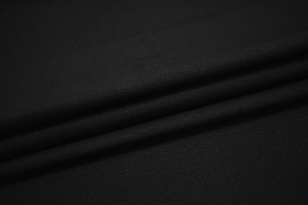 Костюмная черная ткань W-132122