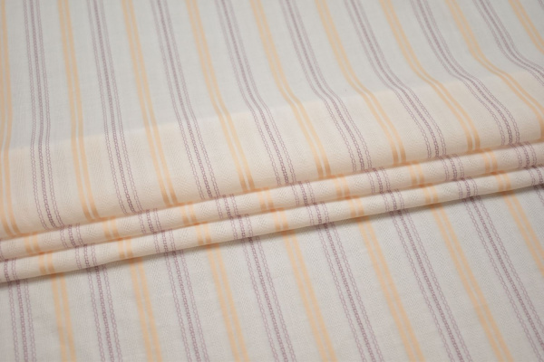 Рубашечная молочная ткань полоска W-130001