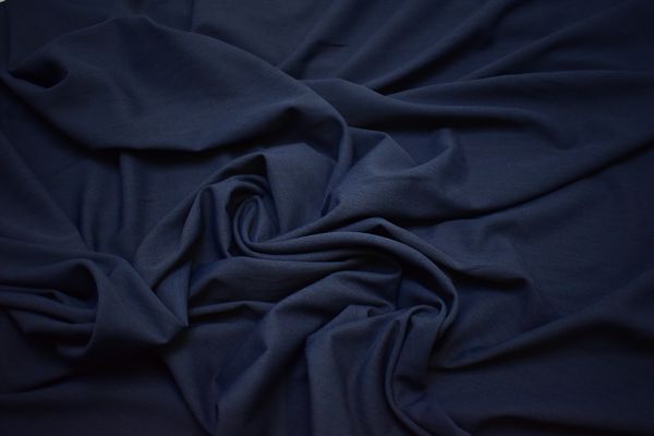 Костюмная тёмно-синяя ткань W-131347
