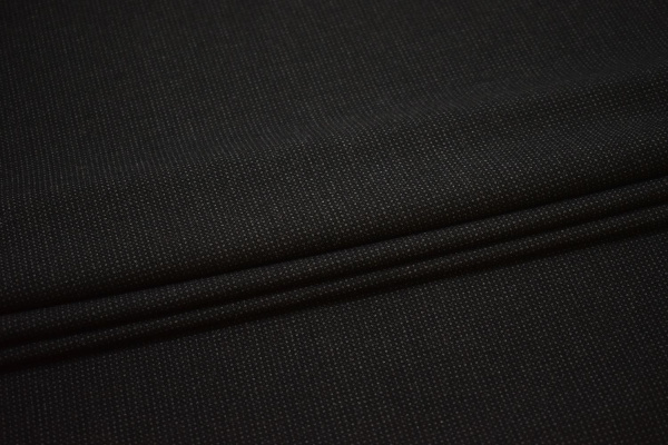 Костюмная черная серая ткань W-132899
