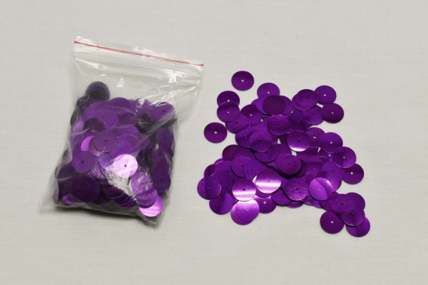 Пайетки фиолетового цвета 1,2 см W-133851