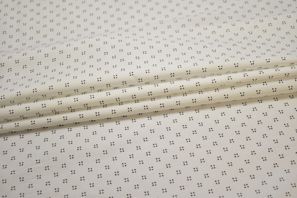 Рубашечная белая синяя ткань геометрия W-131537
