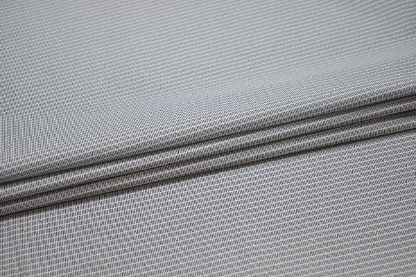 Рубашечная синяя белая ткань геометрия W-131550
