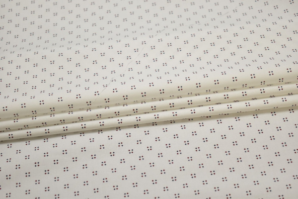 Рубашечная белая синяя ткань геометрия W-131536