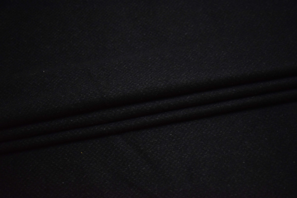 Костюмная фактурная черная ткань W-132478