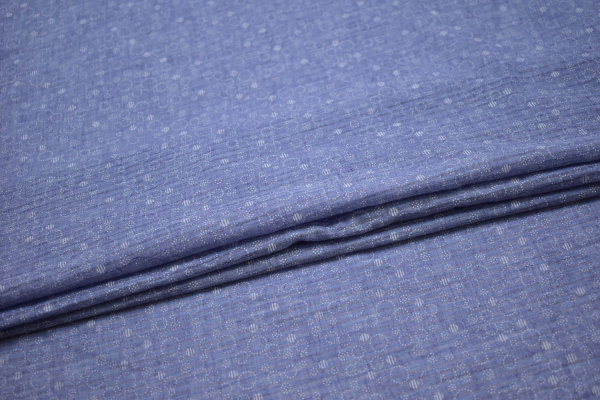 Рубашечная сиреневая ткань круги W-132440