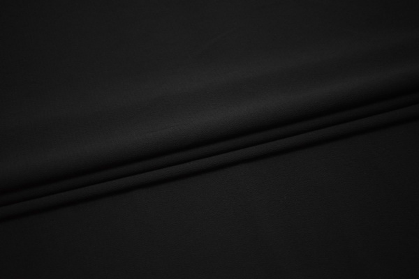 Плательная черная ткань W-127198