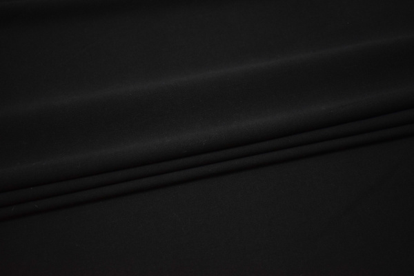 Костюмная черная ткань W-132056