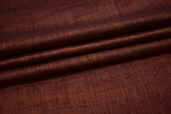 Тафта коричневого цвета полоска W-130399
