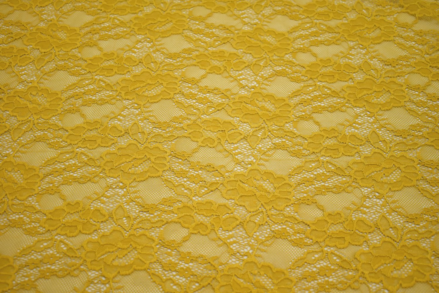 Гипюр желтый цветы W-128344