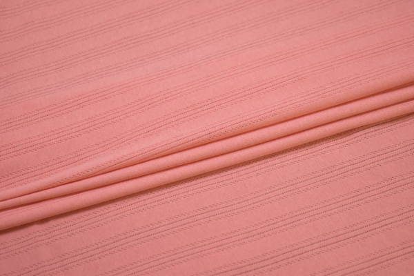 Трикотаж розовый фактурный W-127130