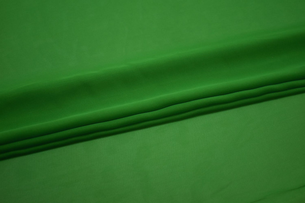 Шифон зеленый W-124073