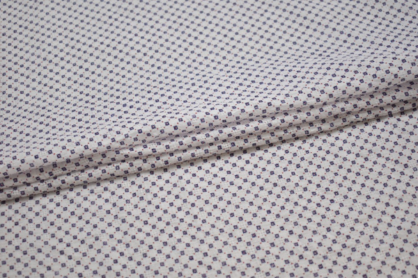 Рубашечная белая ткань узор W-131200
