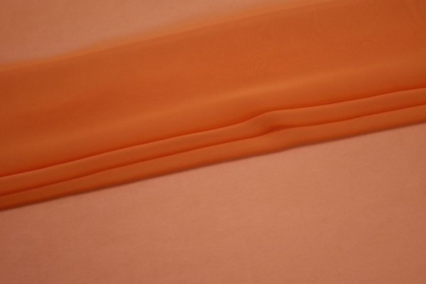 Шифон оранжевого цвета W-126898