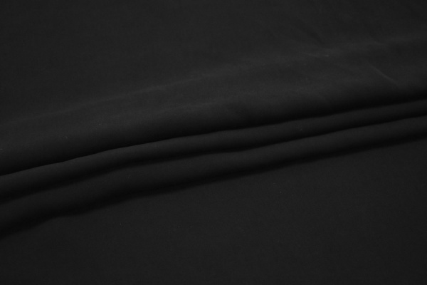 Плательная черная ткань W-129366
