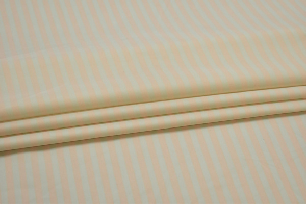 Курточная персиковая ткань полоска W-131386