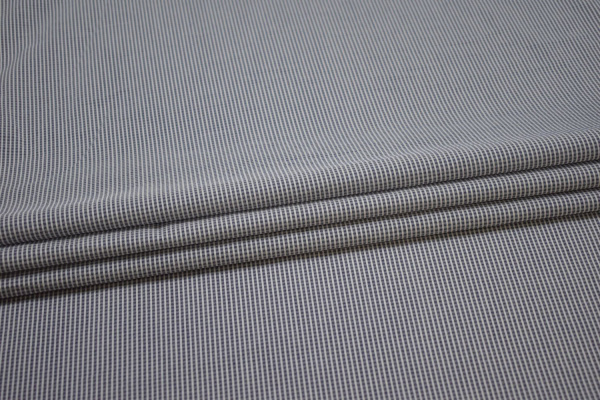 Рубашечная белая синяя ткань полоска W-131887