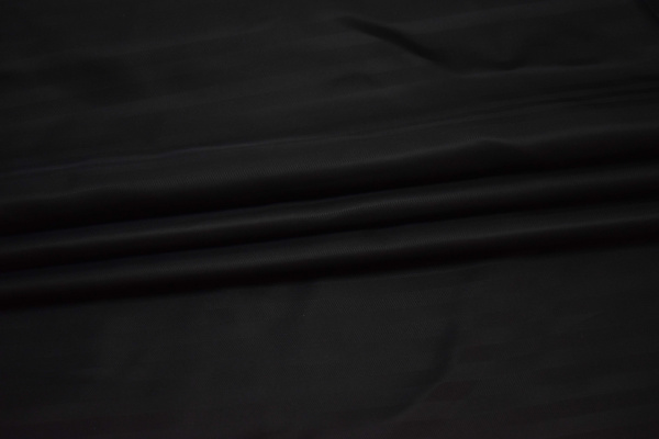 Подкладочная черная ткань полоска W-130504