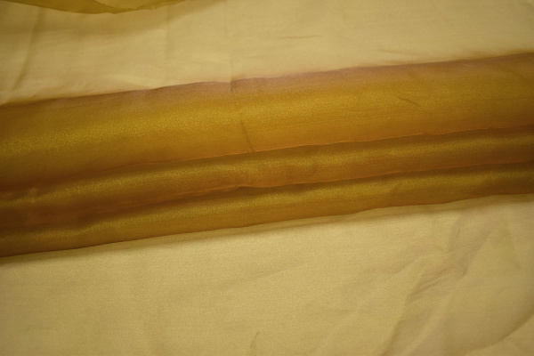 Органза золотого цвета W-126920