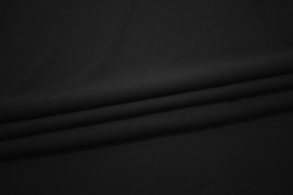 Плательная черная ткань W-132425