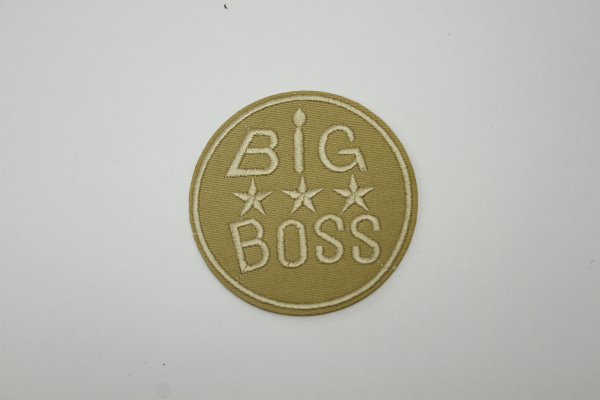 Термонаклейка бежевая с надписью Big Boss W-133363