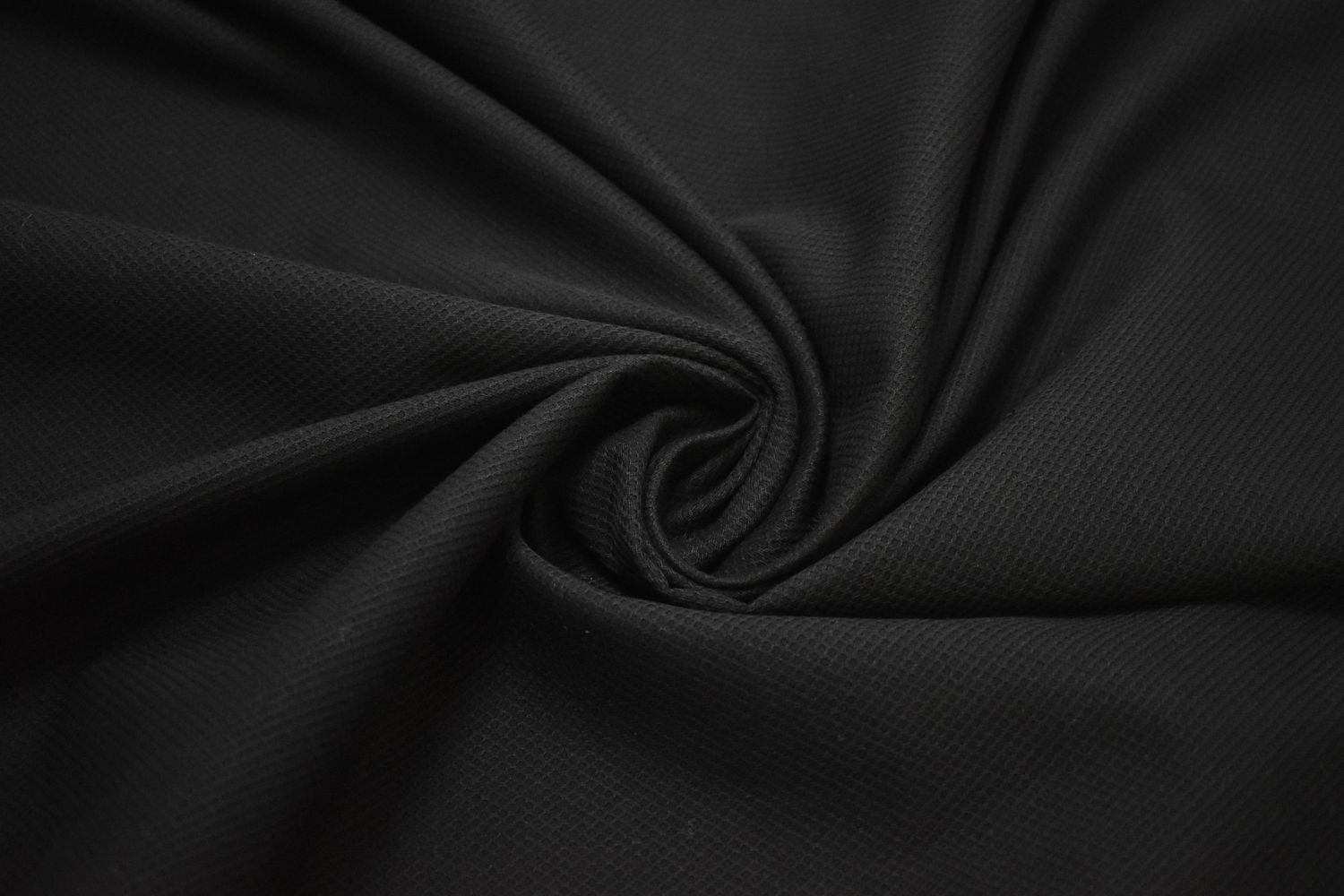 Костюмная черная ткань W-125537