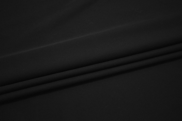 Костюмная черная ткань W-130128