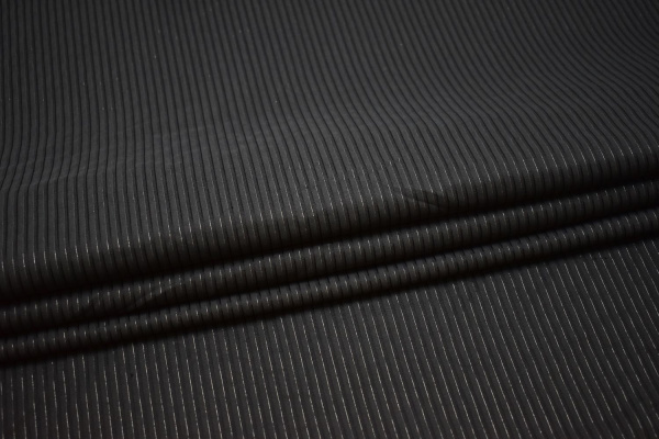Рубашечная тёмно-серая ткань полоска W-132693