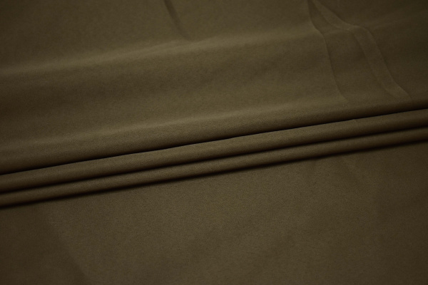 Курточная однотонная цвета хаки ткань W-132025