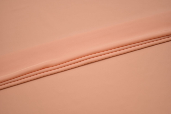 Плательная персиковая ткань W-128943