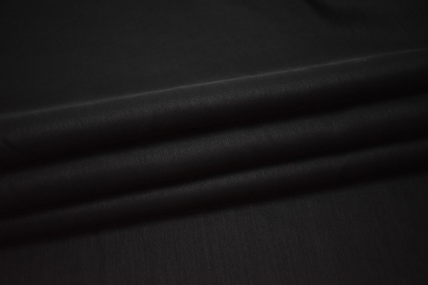 Костюмная черная ткань W-125567