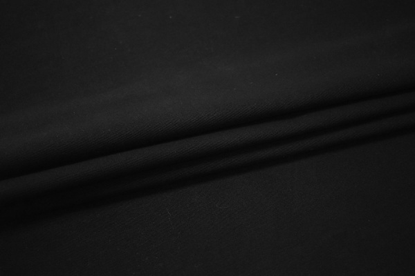 Костюмная черная ткань W-129803