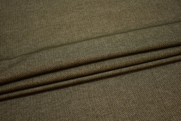 Костюмная оливковая ткань W-130101